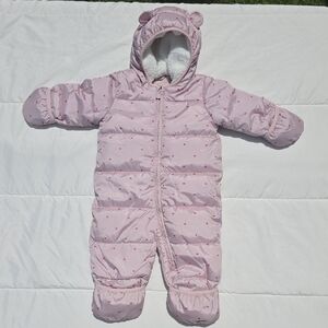 GAP Baby Snowsuit with Heart Accents. Size 6-12 Months